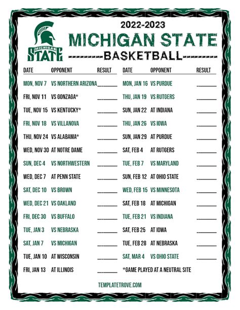 michigan state basketball schedule 2023 24|michigan state basketball 2023 2024 schedule.